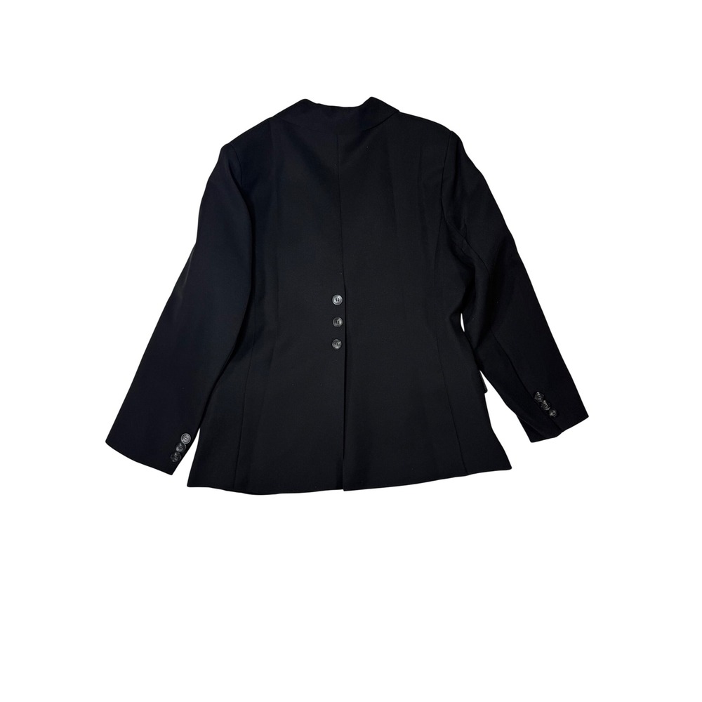 Womens Black Single Button Tailored Blazer Back Button Detail - Picture 2 of 4